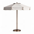 Sonnenschirm aus polyester mit streifen in beige und bronze 200 x 200 x 250 cm