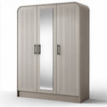 Kleiderschrank mit Spiegeltür in grau 180 x 90 x 50cm aus Holzdesign
